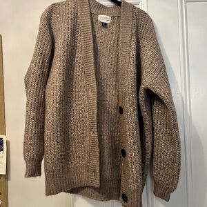 Long brown cardigan